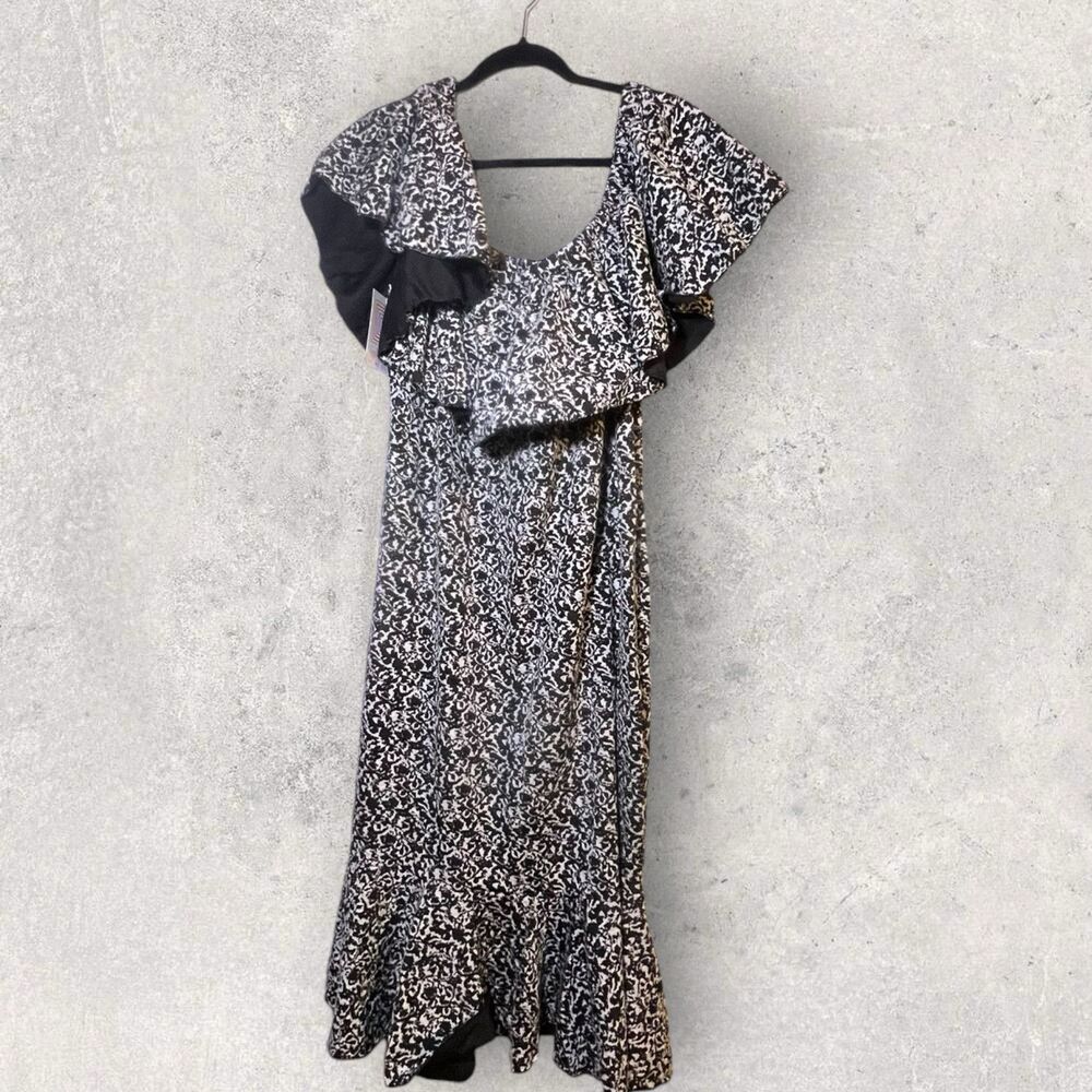 NWT LuLaRoe 3XL CiCi Cocktail Dress in Black And White Pattern